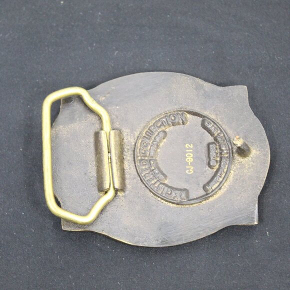 Vintage Solid Brass Heavy American Eagle Historic Collection Belt Buckle 1983 - Picture 3 of 4